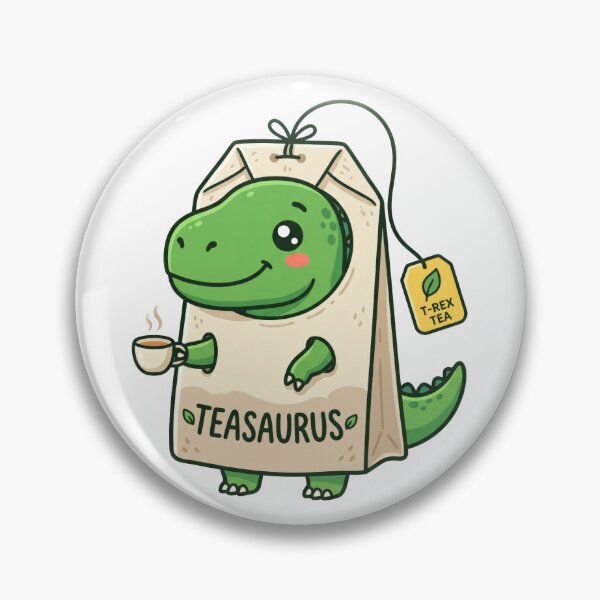 Item preview, Cute T-Rex Tea Bag Pun designed and sold by seven things shop.