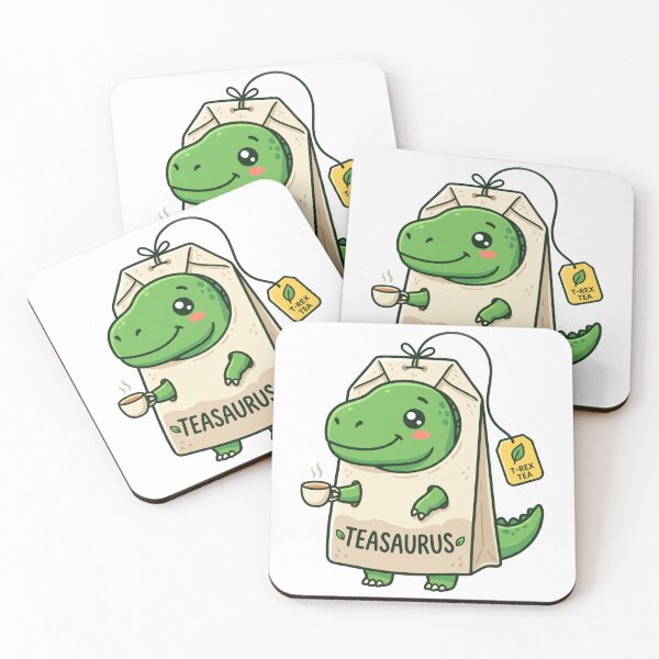 Item preview, Cute T-Rex Tea Bag Pun designed and sold by seven things shop.