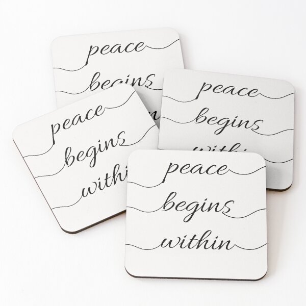 Item preview, Peace Begins Within | Minimalist Line Art | Beige designed and sold by PeacePrint.