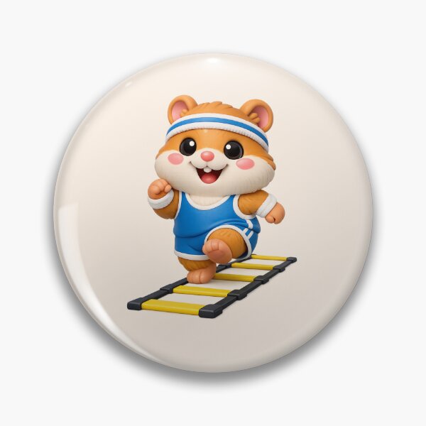 Item preview, Cute Gym Hamster Agility Workout | Kawaii Fitness Animal 3D CGI designed and sold by Moons Studio.