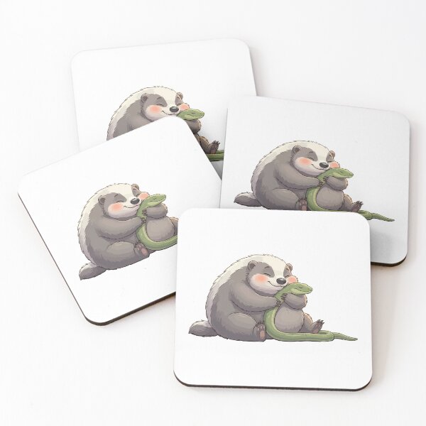 Item preview, Spicy Noodle Hugs Cute Honey Badger designed and sold by Petzzz.