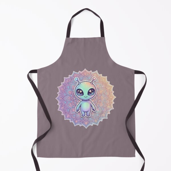 Item preview, Cute Starry-Eyed Alien - Cosmic Zen Mandala designed and sold by Chromatic Artistry.