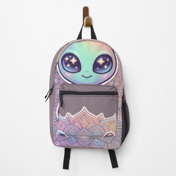 Item preview, Cute Starry-Eyed Alien - Cosmic Zen Mandala designed and sold by Chromatic Artistry.