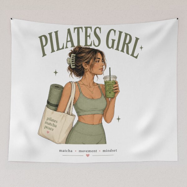 Item preview, Pilates Girl Matcha Movement Mindset designed and sold by SnortStudio.
