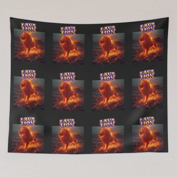 Item preview, Lion made out of lava and fire 3 designed and sold by mama-creative.
