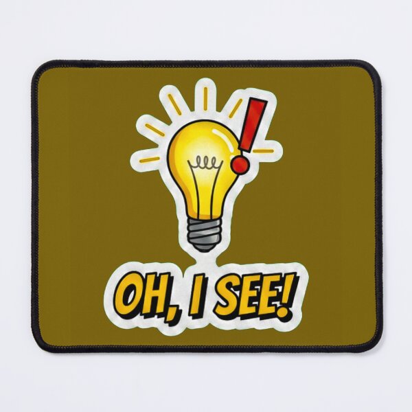 Item preview, Oh I See! Bright Idea Lightbulb designed and sold by mackyartsstudio.