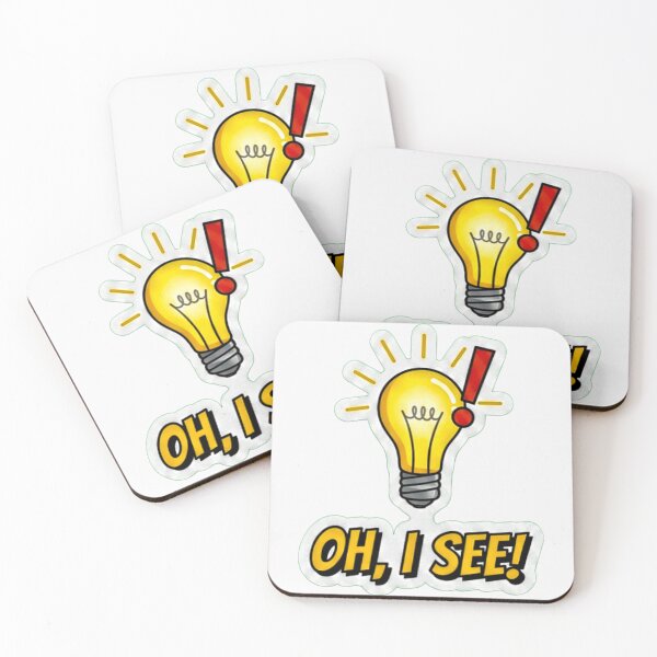 Item preview, Oh I See! Bright Idea Lightbulb designed and sold by mackyartsstudio.