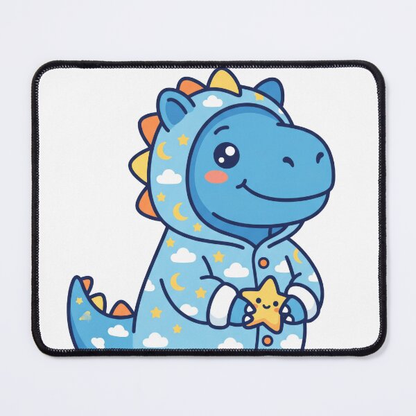 Item preview, Sleepy Kawaii Dinosaur in Starry Pajamas designed and sold by seven things shop.