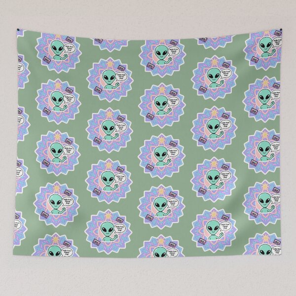 Item preview, ​Cute Alien Music Lover - Hello from Planet Zog Aesthetic designed and sold by Chromatic Artistry.