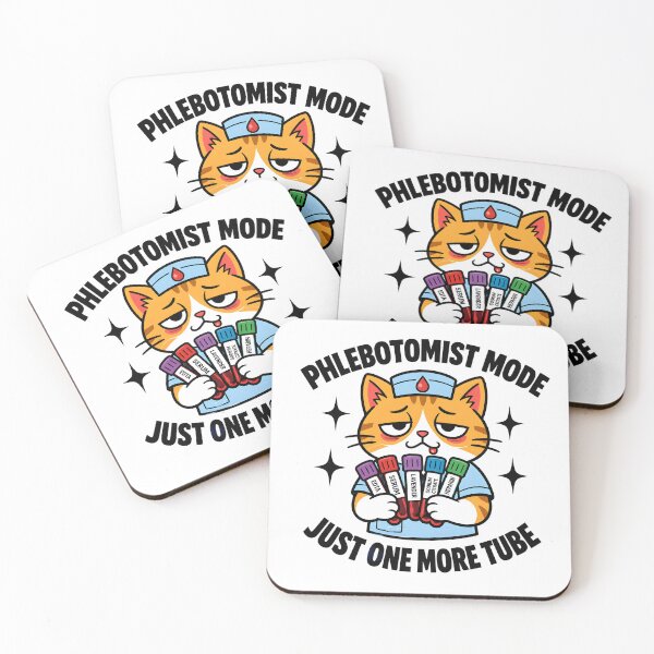 Item preview, Funny Cat Phlebotomist Mode Just One More Tube Cute Nurse Meme Design for National Phlebotomist Recognition Week designed and sold by ClinicalHubs.