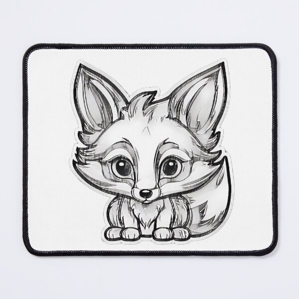 Item preview, Grunge Fox Sketch Art – Cute Hand Drawn Animal Design for Fox Lovers designed and sold by lunadesignsmoon.