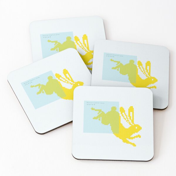 Item preview, Beyond Comfort Zone Rabbit - Inspirational Growth Mindset - Cute Bunny Jumping Out of Box designed and sold by liveinbeauty.