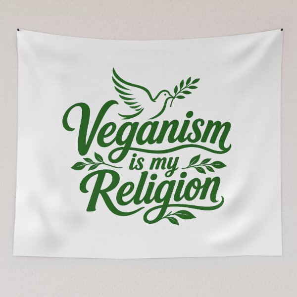 Item preview, Veganism is my Religion designed and sold by RGUVegan.
