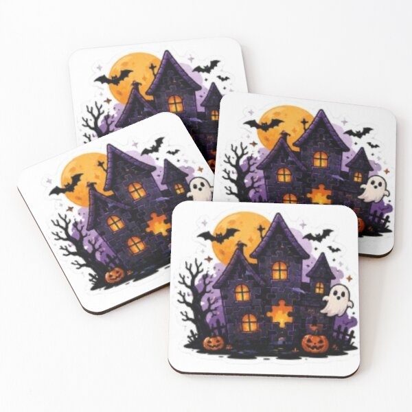 Item preview, Haunted House Puzzle Sticker – Spooky Halloween Scene designed and sold by Jyotisima8929.
