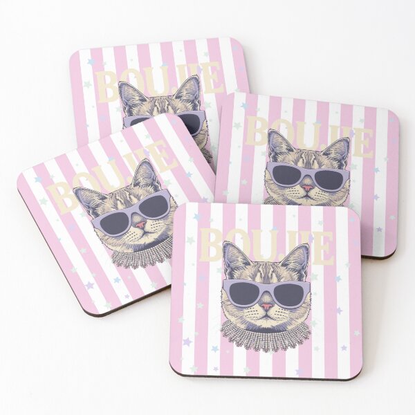Item preview, Boujie Cute Cat with Sunglasses and Stripes designed and sold by Soulstar Designs.