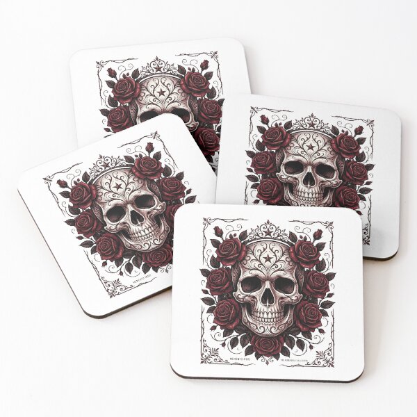 Item preview, Skull with Roses Vintage Tattoo Style for Alternative Fashion Fans designed and sold by Im-Ara.