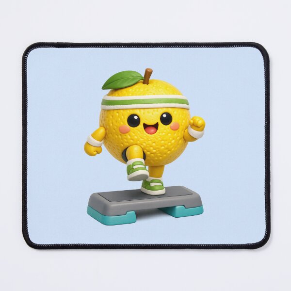 Item preview, Cute Yuzu Step Aerobics | Kawaii Fitness Fruit 3D CGI Gym Character designed and sold by Moons Studio.