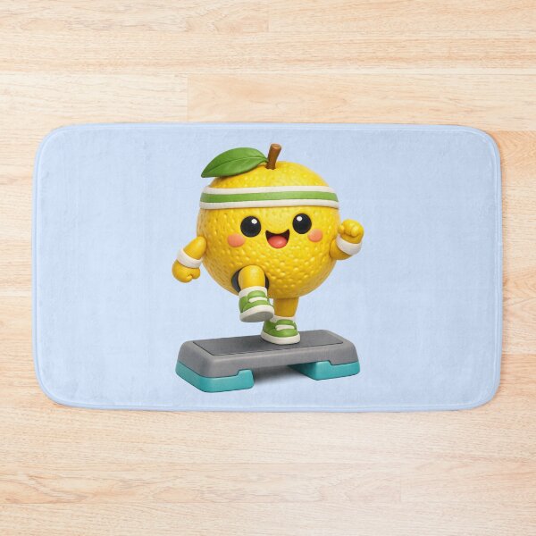 Item preview, Cute Yuzu Step Aerobics | Kawaii Fitness Fruit 3D CGI Gym Character designed and sold by Moons Studio.