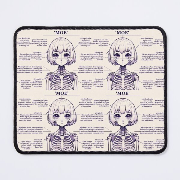Item preview, Moe Anatomy – Cute Skeleton Anime Girl Diagram designed and sold by EchoWave11.