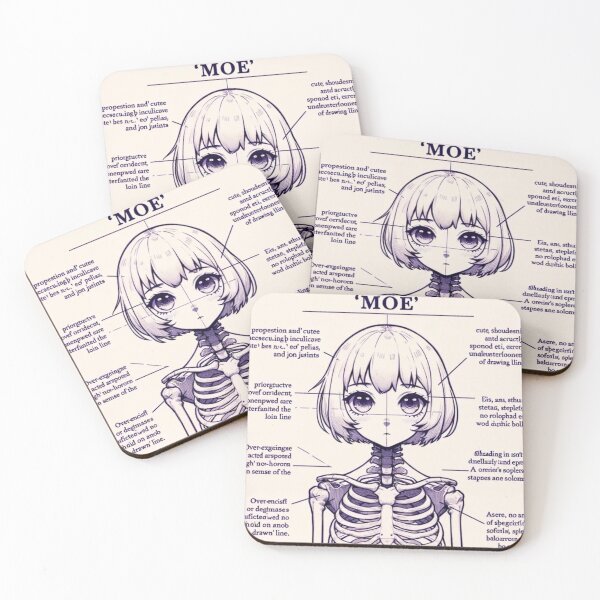 Item preview, Moe Anatomy – Cute Skeleton Anime Girl Diagram designed and sold by EchoWave11.