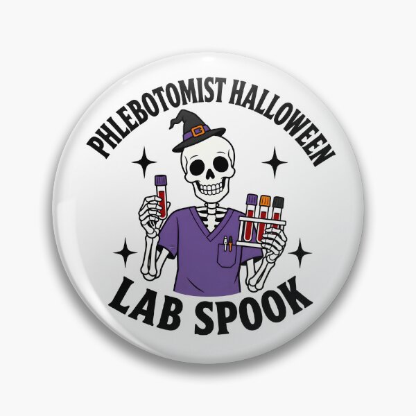 Item preview, Funny Skeleton Phlebotomist Halloween Lab Spoooky Design for Phlebotomy Techs & Blood Draw Nurses designed and sold by ClinicalHubs.