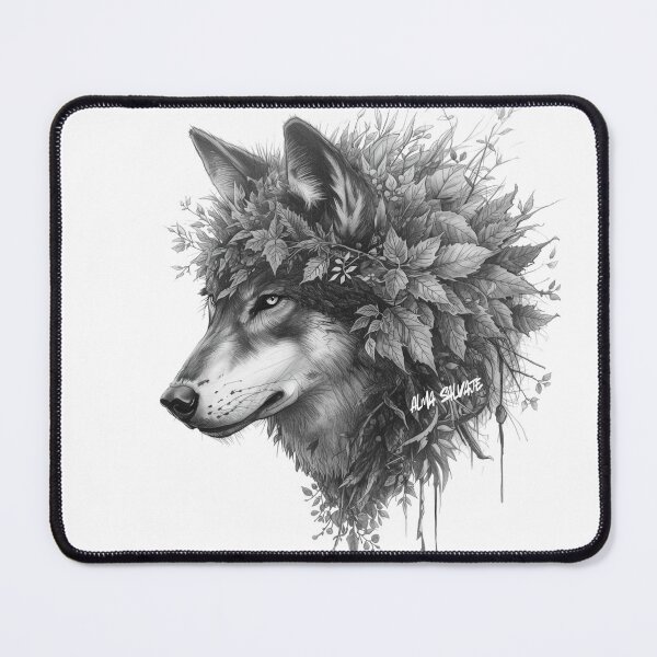 Item preview, Floral Wolf Design – Wild Nature Animal Aesthetic Gift for Wolf Lovers designed and sold by lunadesignsmoon.