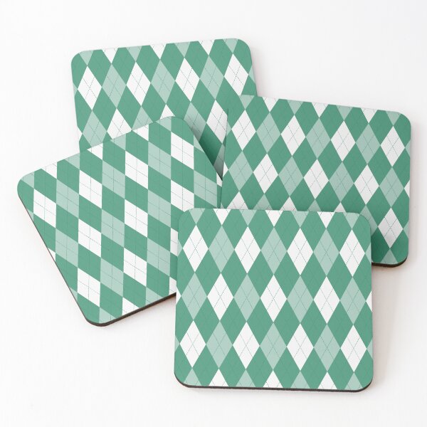 Item preview, White And Green Argyle Pattern designed and sold by pattern-archive.