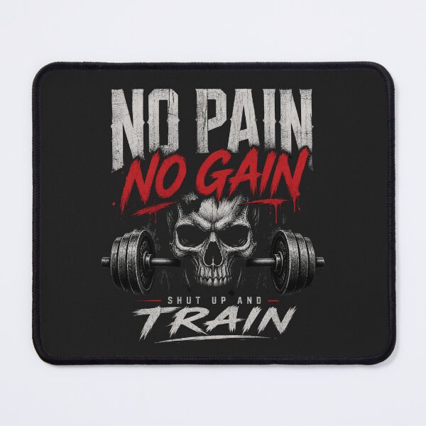 Item preview, No Pain No Gain Skull Gym Workout Fitness Design designed and sold by Drip5.