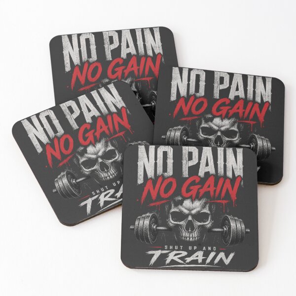 Item preview, No Pain No Gain Skull Gym Workout Fitness Design designed and sold by Drip5.