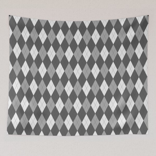 Item preview, White And Gray Argyle Pattern designed and sold by pattern-archive.