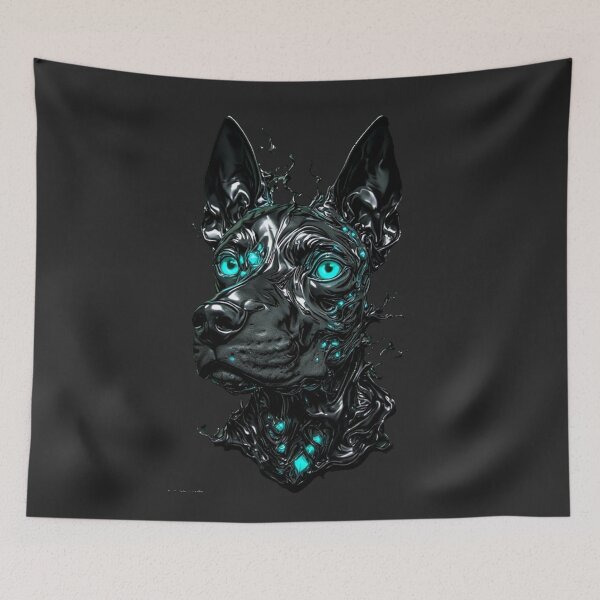 Item preview, Sovereign Sentinel: Obsidian Doberman in Liquid Chrome_Edition_02 designed and sold by Shift-Bloom.