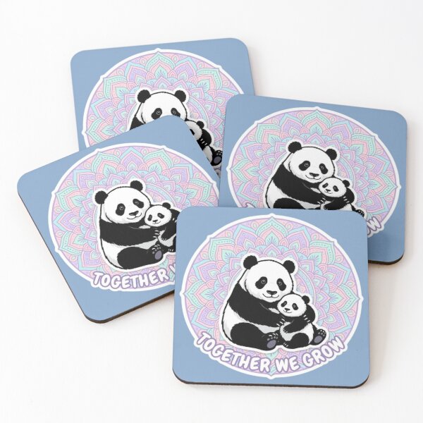 Item preview, Cute Panda Mom and Baby Mandala Art designed and sold by Chromatic Artistry.