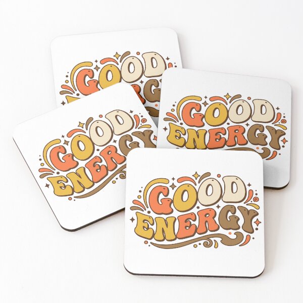 Item preview, Good Energy Retro 70s Typography - Warm Groovy Lettering designed and sold by AuraDraftStudio.