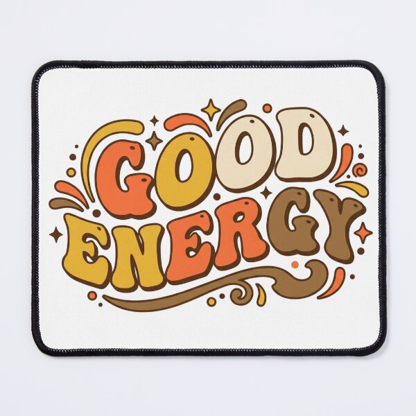 Item preview, Good Energy Retro 70s Typography - Warm Groovy Lettering designed and sold by AuraDraftStudio.