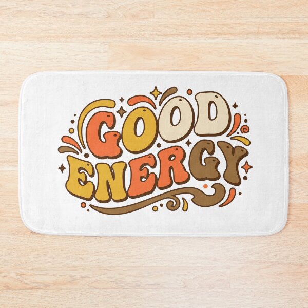 Item preview, Good Energy Retro 70s Typography - Warm Groovy Lettering designed and sold by AuraDraftStudio.