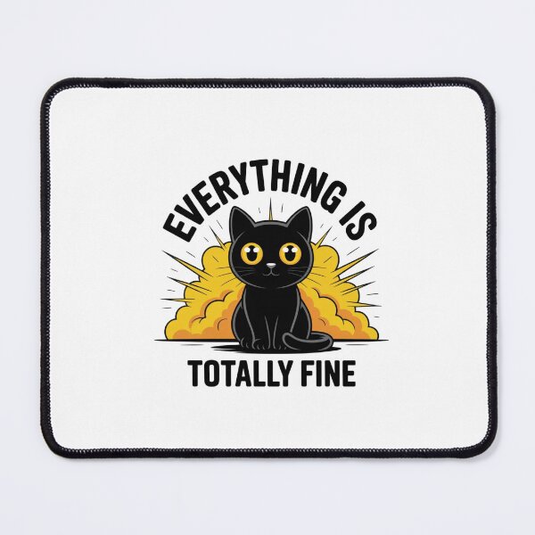 Item preview, Funny Everything Is Fine Black Cat Explosion Sticker designed and sold by Mr-wow.