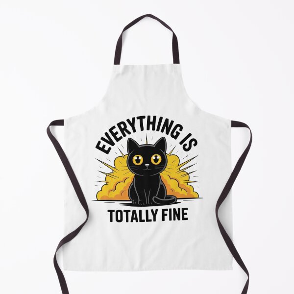 Item preview, Funny Everything Is Fine Black Cat Explosion Sticker designed and sold by Mr-wow.