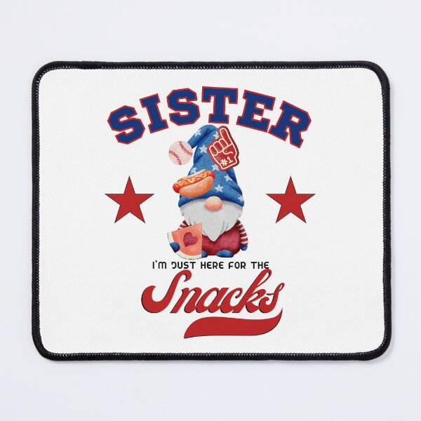 Item preview, Baseball Sister - I'm Just Here For Snacks designed and sold by happiecatstore.