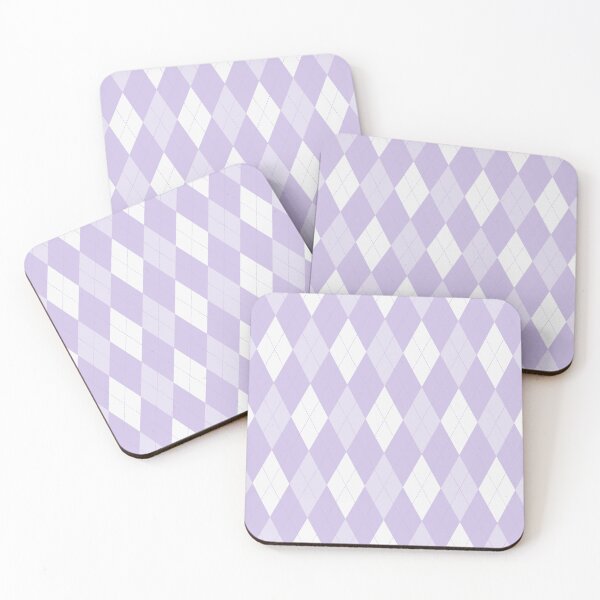 Item preview, White And Lavender Argyle Pattern designed and sold by pattern-archive.