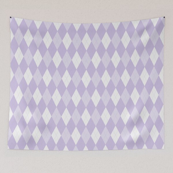 Item preview, White And Lavender Argyle Pattern designed and sold by pattern-archive.
