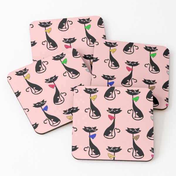 Item preview, Black Cat Pattern with Colorful Bow Ties designed and sold by Rangmanch.