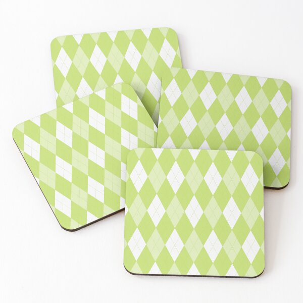 Item preview, White And Lime Argyle Pattern designed and sold by pattern-archive.