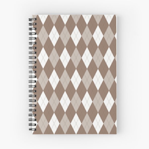 Item preview, White And Mocha Argyle Pattern designed and sold by pattern-archive.