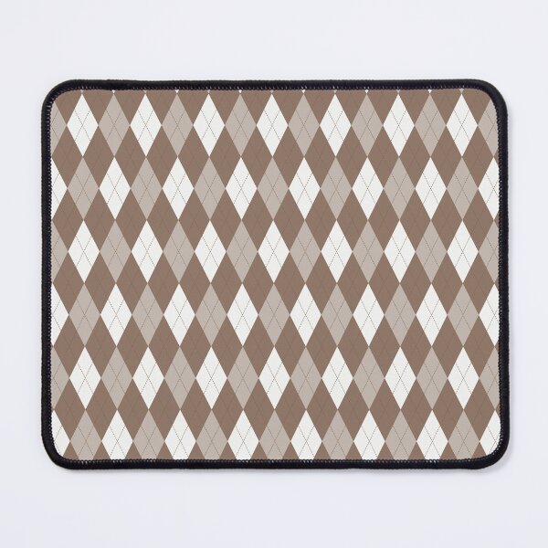 Item preview, White And Mocha Argyle Pattern designed and sold by pattern-archive.