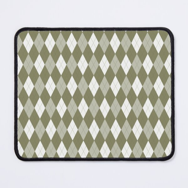 Item preview, White And Olive Argyle Pattern designed and sold by pattern-archive.
