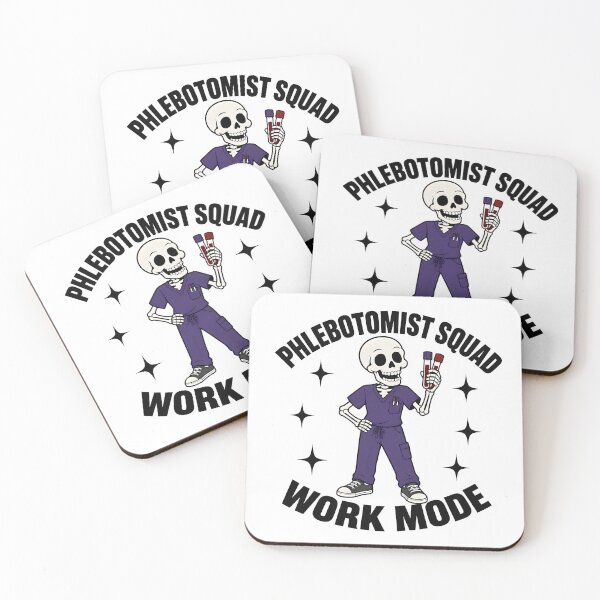 Item preview, Funny Skeleton Phlebotomist Squad Work Mode Cute Gothic Lab Tech Halloween Nurse Gift designed and sold by ClinicalHubs.
