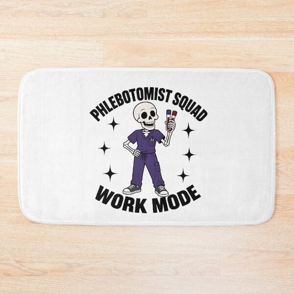 Item preview, Funny Skeleton Phlebotomist Squad Work Mode Cute Gothic Lab Tech Halloween Nurse Gift designed and sold by ClinicalHubs.