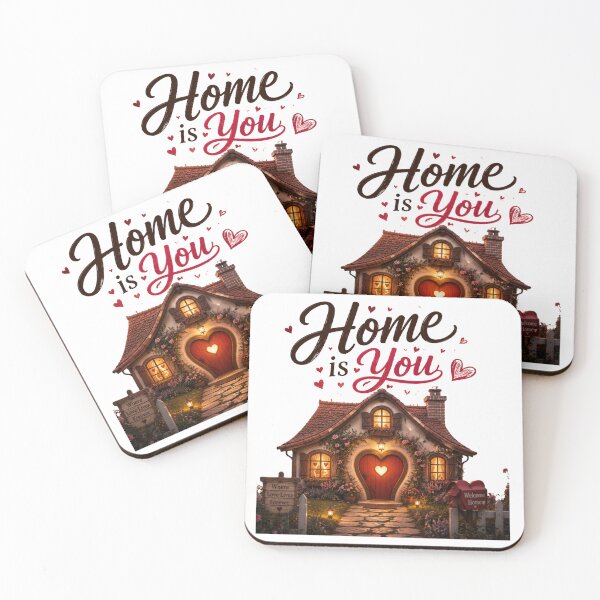 Item preview, Home Is You – Romantic Quote Design for Couples designed and sold by JagrDesigns.