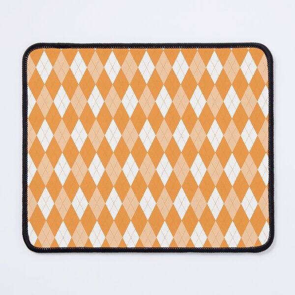 Item preview, White And Orange Argyle Pattern designed and sold by pattern-archive.