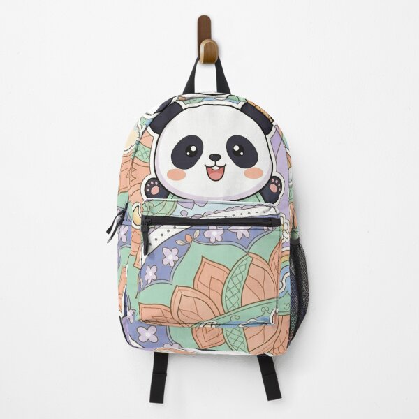 Item preview, Cute Kawaii Panda Friends Sharing Ice Cream and Mandala Art designed and sold by Chromatic Artistry.